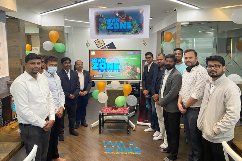 Celebration of “War Zone” game launch at OAO INDIA, Pune