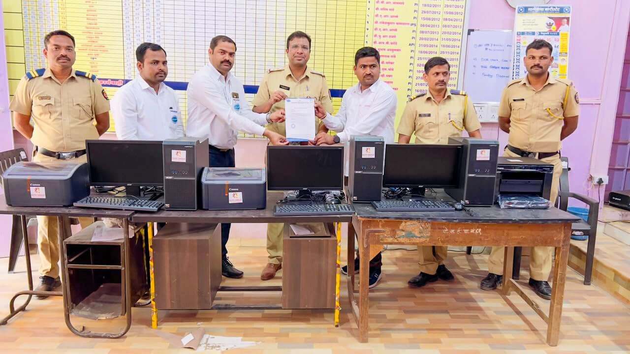Donated Computers & Printers to Pathardi Police Station